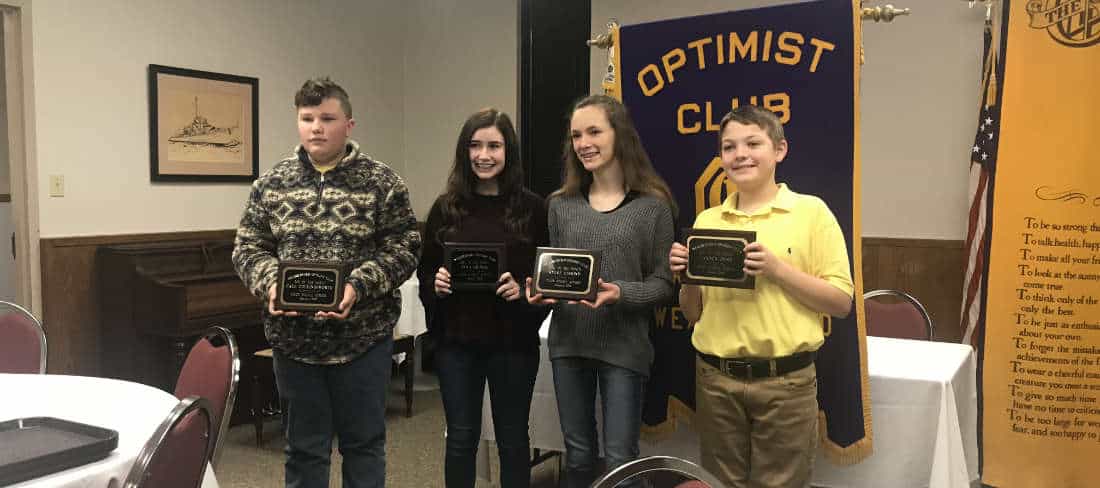 Tison Middle School Optimist Boy and Girl of the Month